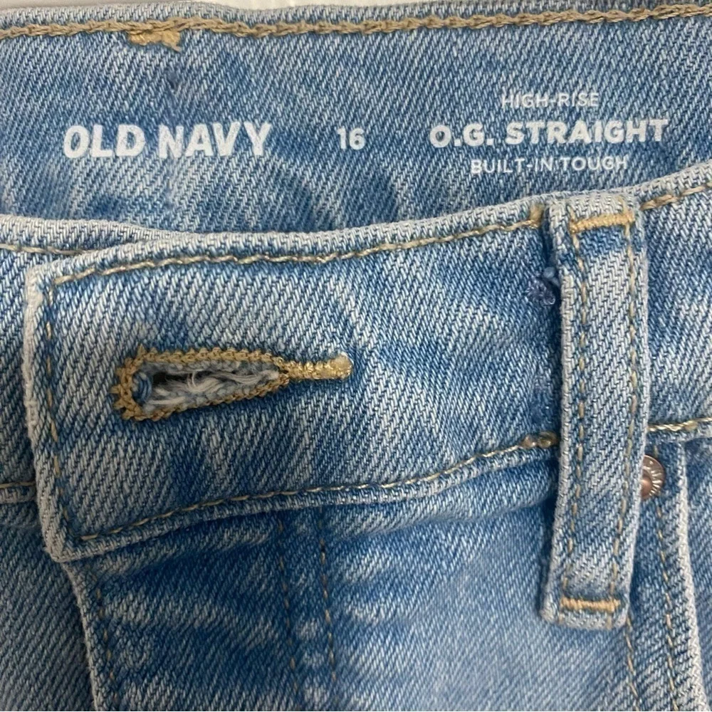 Old Navy Girls High Rise O G Straight Adjustable Waist Button Fly Size 16